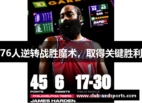 76人逆转战胜魔术,取得关键胜利