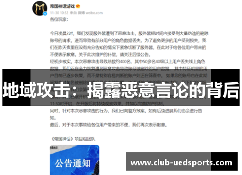 地域攻击:揭露恶意言论的背后